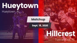 Matchup: Hueytown  vs. Hillcrest  2020