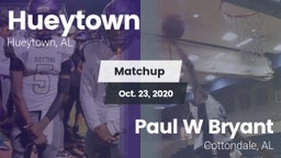 Matchup: Hueytown  vs. Paul W Bryant  2020
