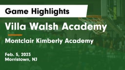 Villa Walsh Academy  vs Montclair Kimberly Academy Game Highlights - Feb. 5, 2023