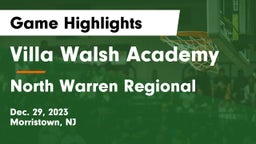 Villa Walsh Academy  vs North Warren Regional  Game Highlights - Dec. 29, 2023