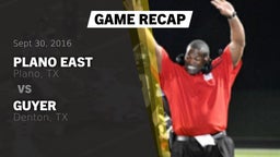 Recap: Plano East  vs. Guyer  2016