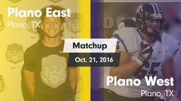 Matchup: Plano East High vs. Plano West  2016