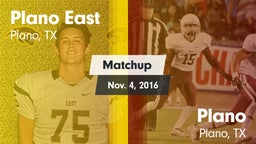 Matchup: Plano East High vs. Plano  2016