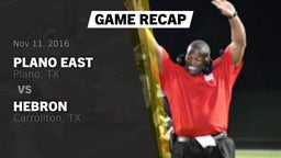 Recap: Plano East  vs. Hebron  2016