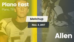 Matchup: Plano East High Scho vs. Allen 2017