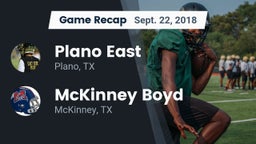 Recap: Plano East  vs. McKinney Boyd  2018