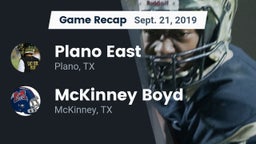 Recap: Plano East  vs. McKinney Boyd  2019