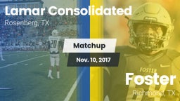 Matchup: Lamar Consolidated vs. Foster  2017