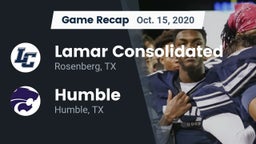 Recap: Lamar Consolidated  vs. Humble  2020