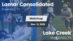 Matchup: Lamar Consolidated vs. Lake Creek  2020