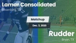 Matchup: Lamar Consolidated vs. Rudder  2020