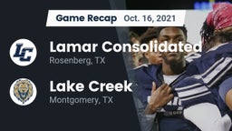 Recap: Lamar Consolidated  vs. Lake Creek  2021