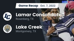 Recap: Lamar Consolidated  vs. Lake Creek  2022