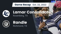 Recap: Lamar Consolidated  vs. Randle  2022