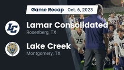 Recap: Lamar Consolidated  vs. Lake Creek  2023