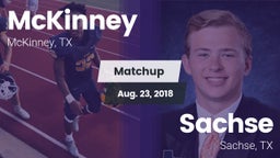 Matchup: McKinney  vs. Sachse  2018