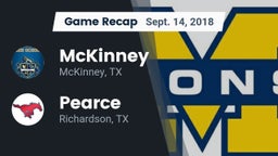 Recap: McKinney  vs. Pearce  2018