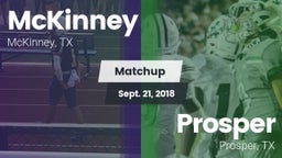 Matchup: McKinney  vs. Prosper  2018