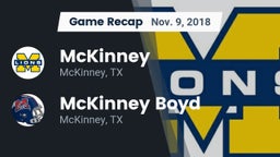 Recap: McKinney  vs. McKinney Boyd  2018