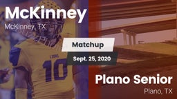 Matchup: McKinney  vs. Plano Senior  2020