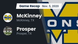 Recap: McKinney  vs. Prosper  2020