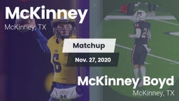 Matchup: McKinney  vs. McKinney Boyd  2020
