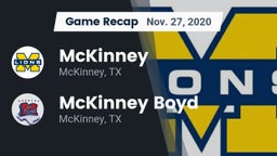 Recap: McKinney  vs. McKinney Boyd  2020