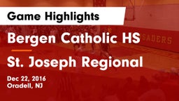 Bergen Catholic HS vs St. Joseph Regional  Game Highlights - Dec 22, 2016