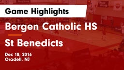 Bergen Catholic HS vs St Benedicts Game Highlights - Dec 18, 2016