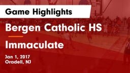 Bergen Catholic HS vs Immaculate Game Highlights - Jan 1, 2017