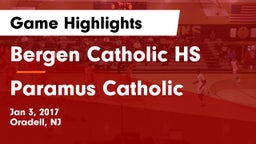 Bergen Catholic HS vs Paramus Catholic  Game Highlights - Jan 3, 2017
