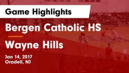 Bergen Catholic HS vs Wayne Hills  Game Highlights - Jan 14, 2017