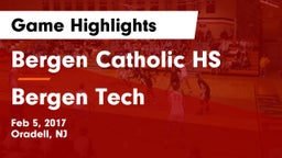 Bergen Catholic HS vs Bergen Tech Game Highlights - Feb 5, 2017