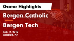 Bergen Catholic  vs Bergen Tech Game Highlights - Feb. 2, 2019