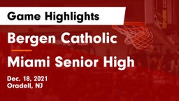 Bergen Catholic  vs Miami Senior High  Game Highlights - Dec. 18, 2021