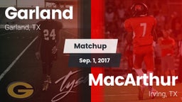 Matchup: Garland  vs. MacArthur  2017