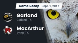 Recap: Garland  vs. MacArthur  2017