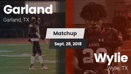 Matchup: Garland  vs. Wylie  2018