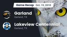 Recap: Garland  vs. Lakeview Centennial  2018