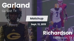 Matchup: Garland  vs. Richardson  2019