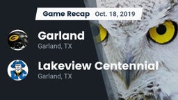 Recap: Garland  vs. Lakeview Centennial  2019