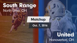 Matchup: South Range vs. United  2016