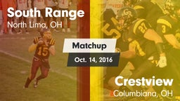 Matchup: South Range vs. Crestview  2016