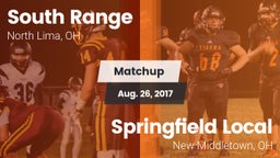 Matchup: South Range vs. Springfield Local  2017