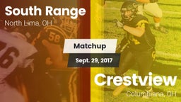 Matchup: South Range vs. Crestview  2017