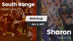 Matchup: South Range vs. Sharon  2017