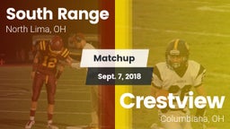 Matchup: South Range vs. Crestview  2018