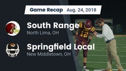 Recap: South Range vs. Springfield Local  2018