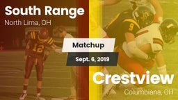 Matchup: South Range vs. Crestview  2019