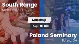 Matchup: South Range vs. Poland Seminary  2019